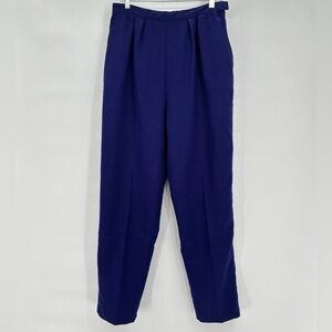 Vintage Purple Womens High Waist Wool Blend Trousers Pants 29x30.5